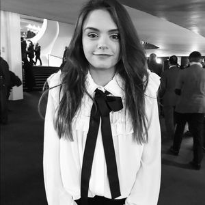 Zara Basics Button Down Tie Blouse